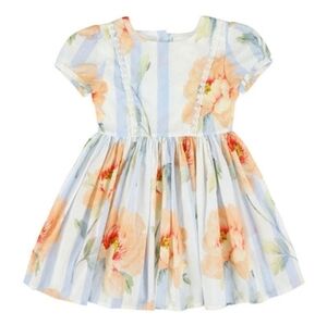 Morley Girls Skippy Charlotte Ribbonlace Floral Dress Nectarine